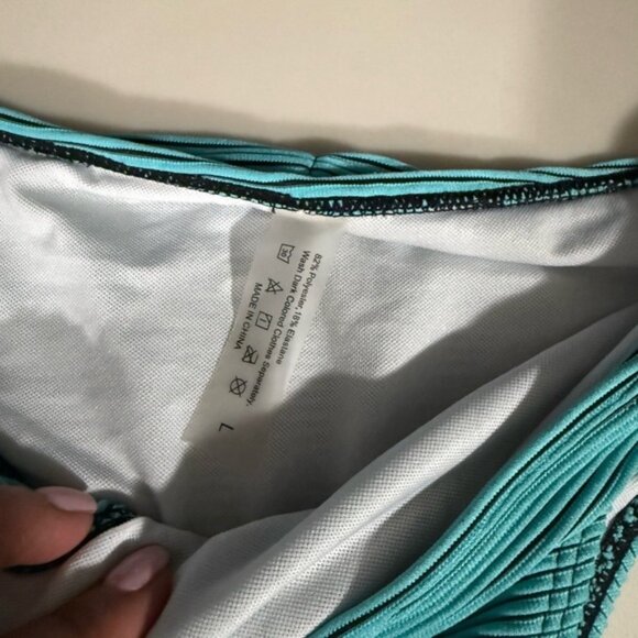 Striped Turquoise Bikini Set - Picture 6 of 10